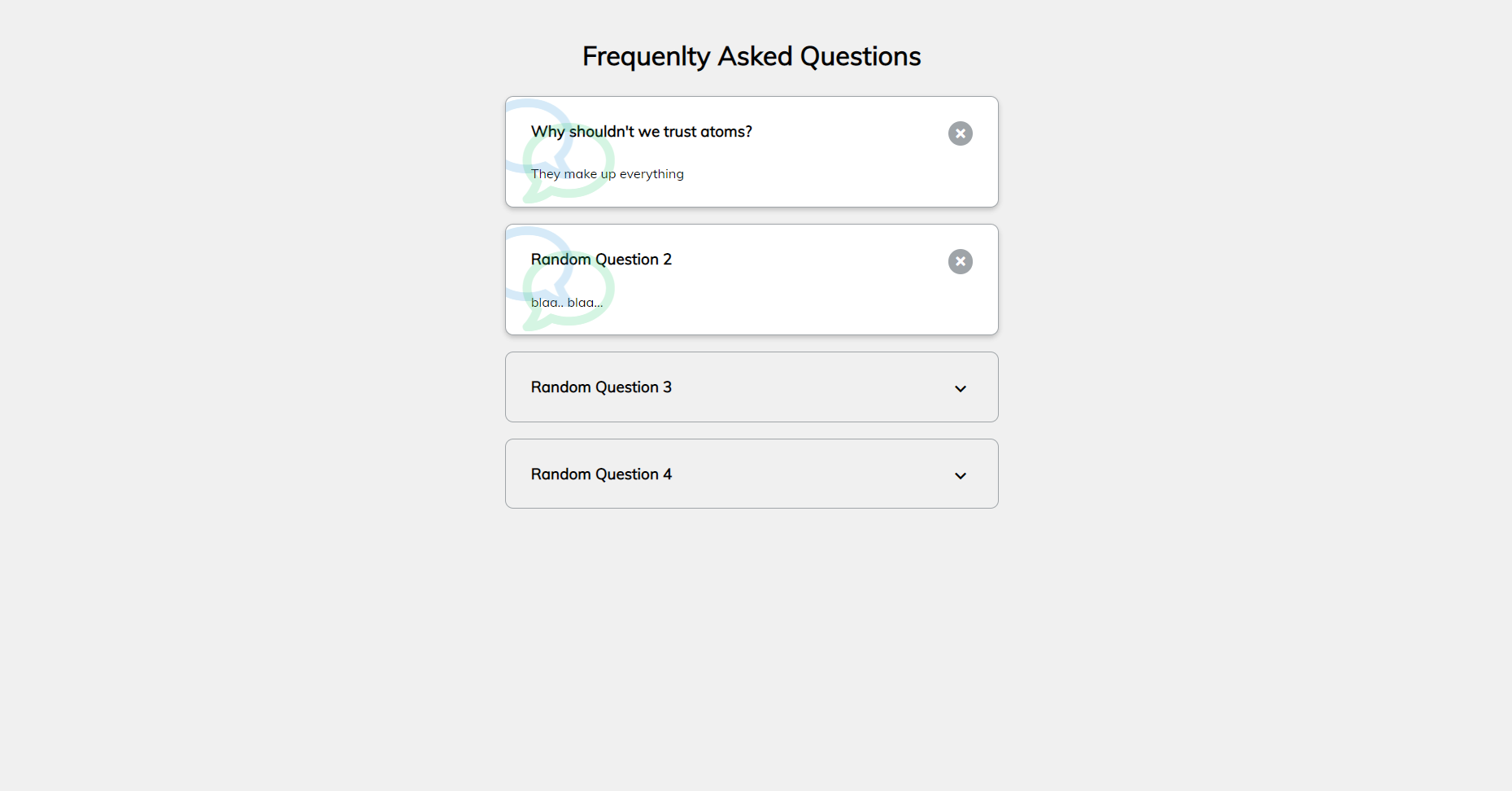 FAQ Collapse