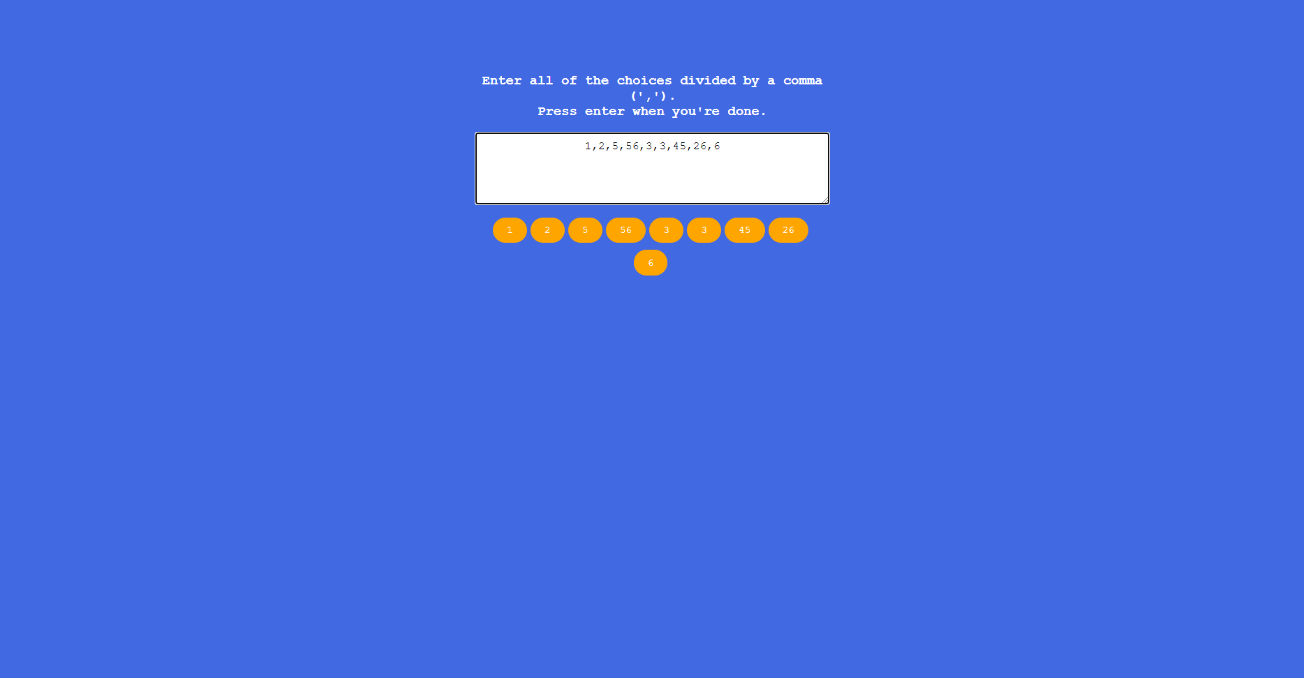Random Choice Picker