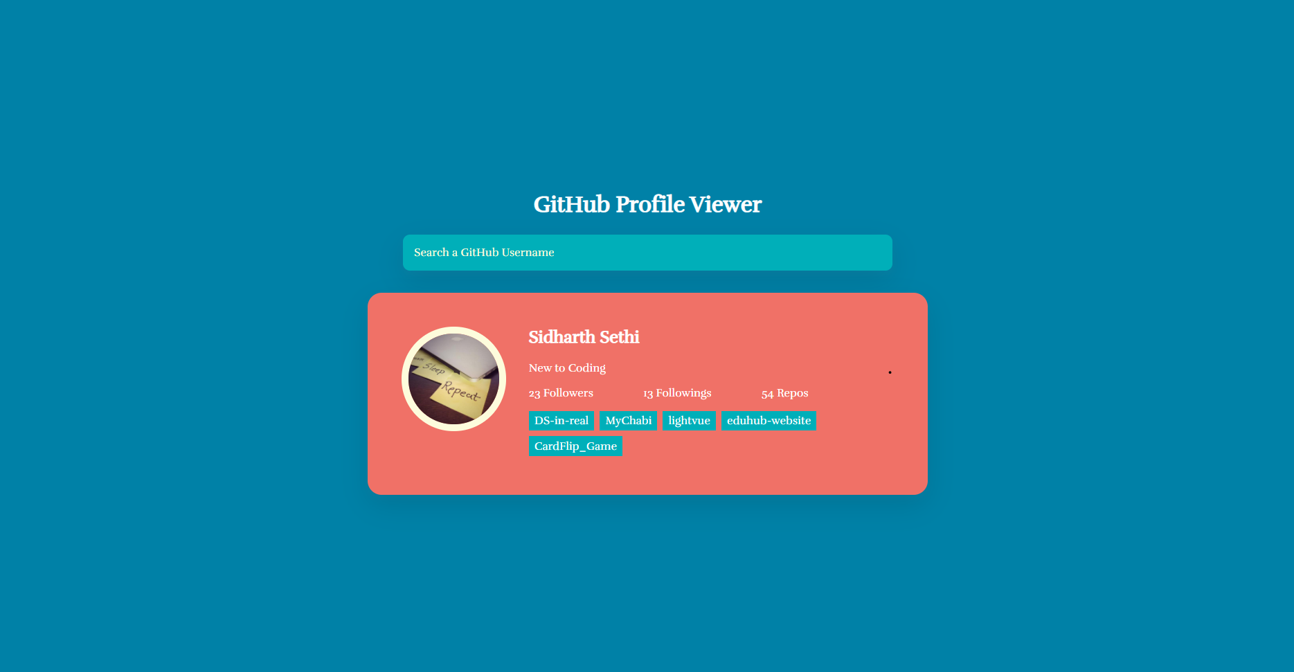 GitHub Profiles