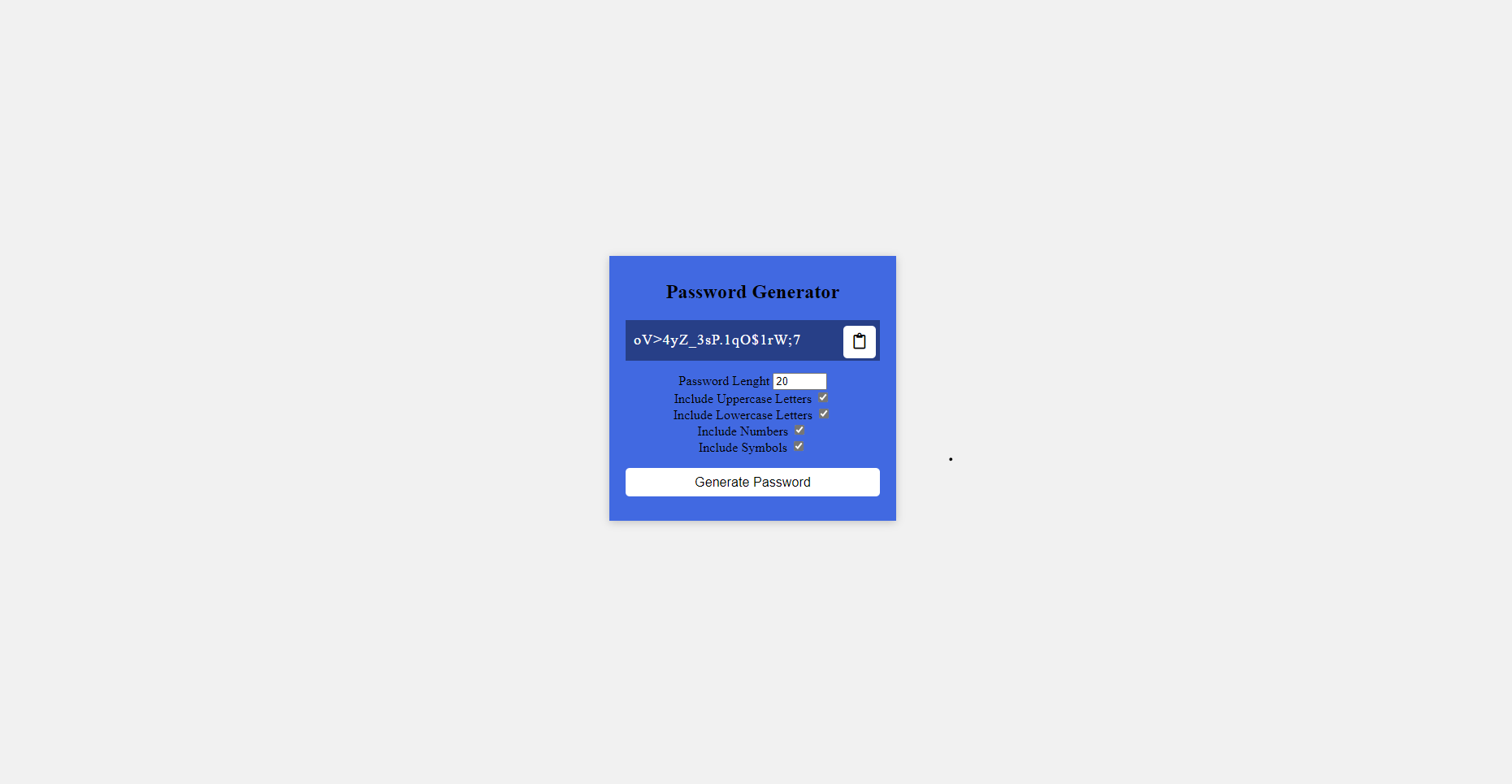 Password Generator